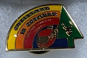 Christmas In October Brothel Country Riders Pin Vintage Metal - Picture 1 of 2