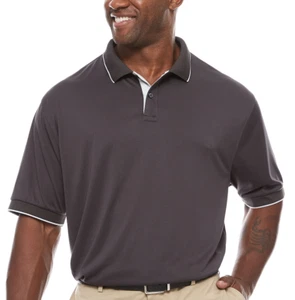Claiborne Short Sleeve Polo Shirt Big and Tall Charcoal New Size LT - Picture 1 of 1