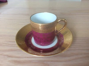 Limoges France Kaffetasse mit Untertasse - Bild 1 von 7