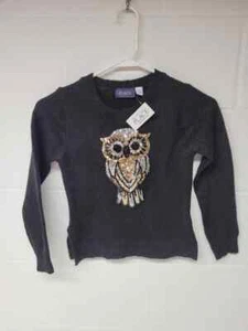 the childrens place girls owl sequin sweater NWT'S size s 5/6 / we669 r2t4 - Picture 1 of 4
