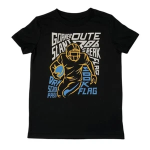 Runway Football Graphic Tee Quick Dry Moisture Wicking Black Size S - Picture 1 of 4