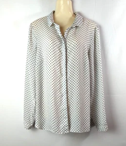 Camisa de diseño foral blanca y negra de papaya - talla 14 - Imagen 1 de 14