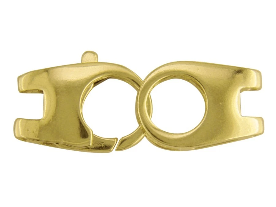 9ct Yellow Gold Large Carabiner Trigger Jewellery Double Clasp 27mm  - Image 1 of 1