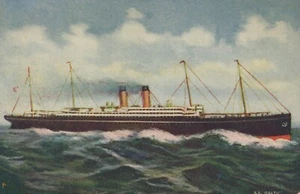 Postal transatlántica de Londres a Nueva York de la Flota Estrella Blanca del Báltico Steamship - Imagen 1 de 2