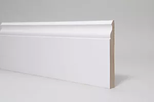 Skirting Board White Primed MDF Ogee 144 x 18 x 4400mm - Picture 1 of 4