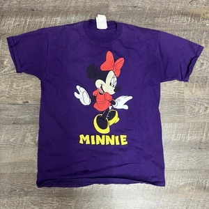 Vintage Minnie Mouse Shirt Small Purple Mickey Inc Disney 90s - Picture 1 of 10