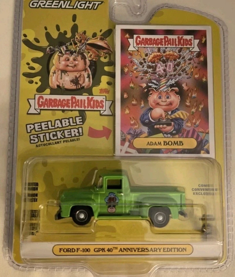 2025 SDCC EXCLUSIVE GREENLIGHT TOPPS GARBAGE PAIL KIDS 40TH ADAM BOMB FORD F-100 - Image 1 of 1