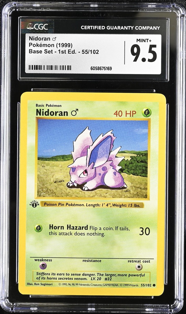 Pokémon TCG Base Set Grade 9.5 Individual Collectible Card