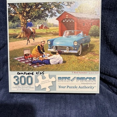 BITS & PIECES T-Bird Summer JIGSAW PUZZLE 300 大号 CIB OOP Kevin Walsh — 第 1/4 张图片