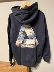 Sudadera con Capucha Palace Gris Oscuro con Logo Pullover Bolsillo Canguro Usada - Imagen 1 de 4