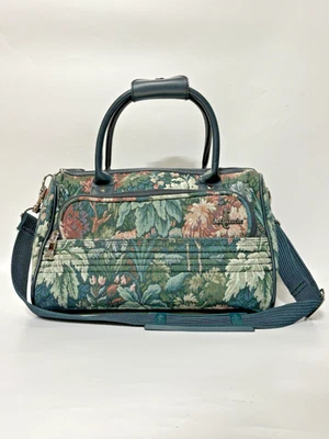 Bolso de Viaje Vintage Atlántico Floral Tapiz Verde Durante la Noche - USADO Foto 1 de 4
