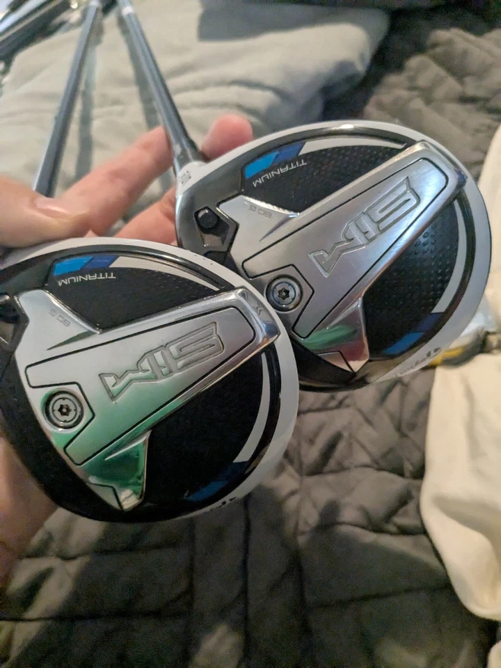 Nice Right Taylormade Sim Titanium wood set.3,5 wood.15,19..ventus blue FW 5R - Image 1 of 4