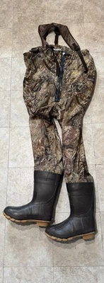 Cabelas Dry Plus Chest Waders Camo Size 10R Realtree Max-5 600 Thinsulate Ultra - Image 1 of 4