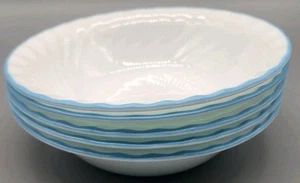 Corning Corelle Blue Velvet Swirl Set of 5 Soup Cereal Bowls 7.25 in - Picture 1 of 8