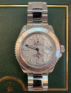 ROLEX Stainless Steel Platinum 40mm Yacht-Master 16622 Box/Booklet/Tag - Picture 1 of 7
