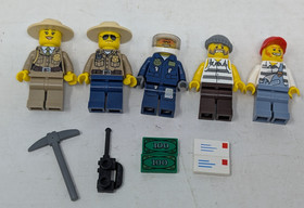 LEGO City Forest Police Station Minifigures & Accessories - Lot of 5 - 4440