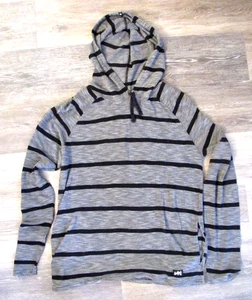 Zoo York Men's Light Pullover Gray/Black Striped Hoodie Sweatshirt - Medium - Picture 1 of 6
