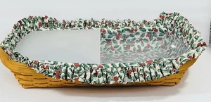 Longaberger 2003 Anfitriona Servir Cesta Tejida a Mano Marrón Retirado Navidad - Imagen 1 de 24