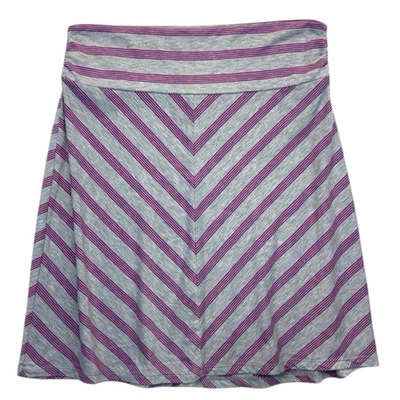 Saia FADED GLORY CINZA ROSA CHEVRON LISTRA COMPRIMENTO DO JOELHO LINHA A TAMANHO Grande 12-14 - Imagem 1 de 4