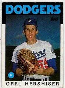 1986 Topps Baseball Orel Hershiser No. 159 Los Angeles Dodgers - Bild 1 von 2