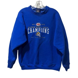 Felpa calcio vintage uomo St. Louis Rams Super Bowl 2000 NFL anni 90 grande - Foto 1 di 7
