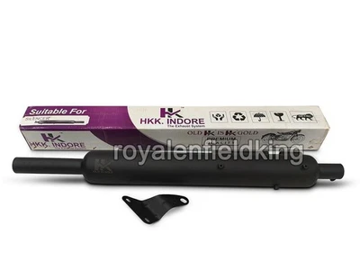 Fit For Royal Enfield Classic 350 500 "Big Punjab Short Bottle Silencer Black" Foto 1 de 4