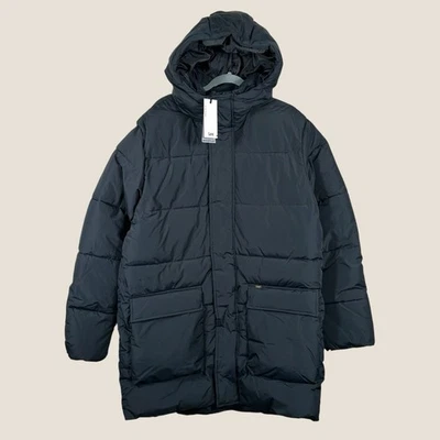 Lee Longline Black Puffer Jacket Medium Relaxed Fit Heavyweight Winter Coat - Image 1 of 4