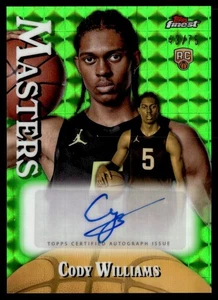 2024-25 Topps Finest Masters Green Geometric Auto Cody Williams RC 43/75 #MA-CW - Picture 1 of 2