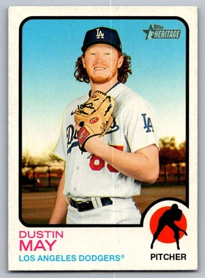 2022 Topps Heritage Dustin May Los Angeles Dodgers #35 - Image 1 of 2