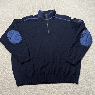 Paul & Shark Sweater Mens XL Wool Rocket Cool-Touch Quilted Elbow Patch Pullover - Image 1 of 4