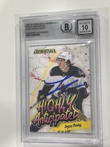 Logan Cooley Signed Credentials Highly Anticipated Card Slabbed Beckett BAS Auto - Picture 1 of 3