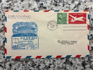 US Air Mail First Flight AM 97 - Segment 1 - Washington D.C. 1949 - Picture 1 of 1