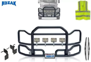 Rejilla Ciervo Protector Negro + Soporte, Luces LED Compatible con Mack CX 1999-2003 - Imagen 1 de 7