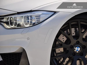 AUTOTECKNIC USDM UNPAINTED FRONT BUMPER REFLECTORS - BMW F80 M3 F82 F83 M4 - Foto 1 di 1