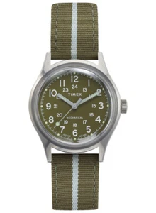Orologio TIMEX MK1 meccanico camper quadrante verde carica manuale 36MM TW2U69000 NUOVO - Foto 1 di 7