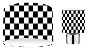 CHECKERED racing skating choose from Light Shade, Touch Lamp or Both - Picture 1 of 6