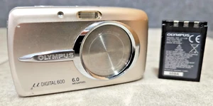 Olympus Digital Camera Mju 600 6.0MP Silver Tested - Picture 1 of 8