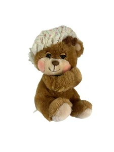 Vintage Fisher Price Sleepy Teddy Beddy Bear Plush Bedtime Hat Quaker Oats - Picture 1 of 10