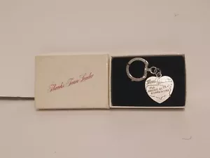 Vintage Avon Sales Representative Team Leader Thank You Heart Key Chain Gift - Picture 1 of 4