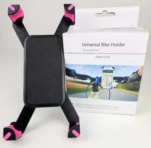 PINK Universal Bike Smart Phone Holder Mount Adjustable Cradle Rotating Large - Picture 1 of 13