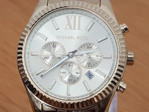 Ladies Gold Tone Bracelet Michael Kors MK8281 Lexington Chronograph Date Watch - Picture 1 of 9