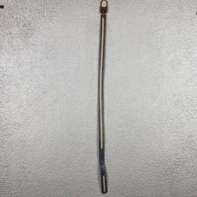 Cinturón De Colección Oscar De La Renta Cuero Azul Tostado Hebilla Tono Dorado L 42" Largo Foto 1 de 4