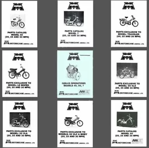 MOTOBECANE 40 50 50V 7 SERVICE Shop MANUAL, OWNER & PARTS Catalogs -13- MANUALS - Bild 1 von 9