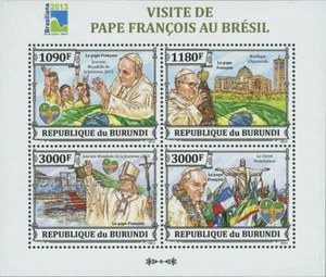 Pope Francis Stamp Visit To Brazil Vatican Catholic Church S/S MNH #3303-3306 - Picture 1 of 12