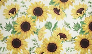 Anti-Fatigue Non Slip PVC Printed Kitchen Floor Mat (18" x 30") SUNFLOWERS, HL - Picture 1 of 13