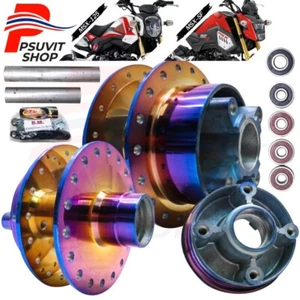 Wheel Hub Set Front+Rear+Sprocket Hub For GROM125 MSX125 2014-2020 Blue/Rainbow - Foto 1 di 6