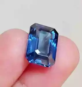 Pietra preziosa sfusa certificata smeraldo zaffiro blu naturale 5,40 ct con omaggio - Foto 1 di 6