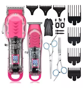 Professional Wireless Hair Trimmer Set (2) - With Hair and Beard Accessories - Picture 1 of 4