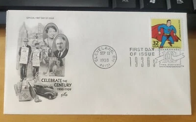 USA Marvel Comics Superhero Super Heroes stamp FDC 1998 - Superman Artcraft - Image 1 of 4