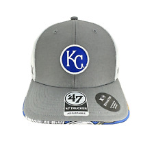 Hurley/‘47 Brand Kansas City Royals Phantom Trucker Snapback Hat/Cap Gray/White